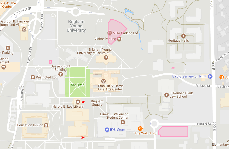 byu map of campus Location And Parking About Hbll byu map of campus